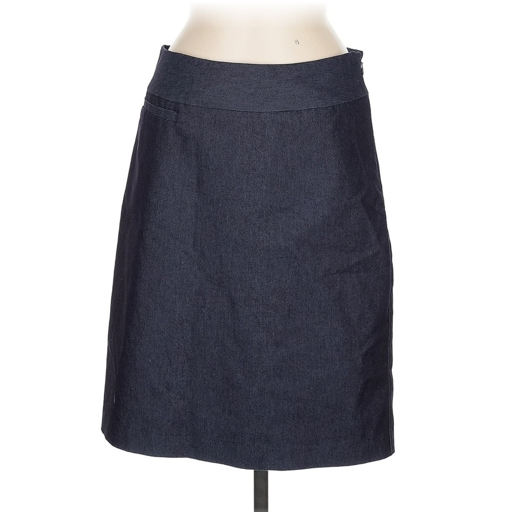 Merona Navy Blue Chambray Pencil Skirt Size 2